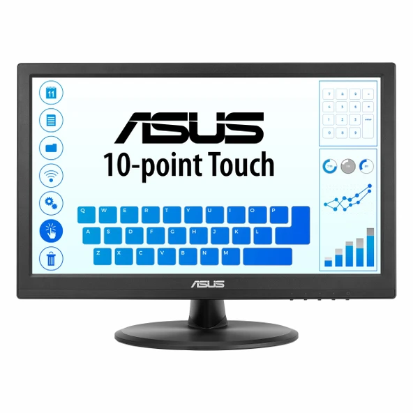 Asus VT169HE 15.6" 60Hz 5Ms VGA+HDMI FullHD IPS Vesa Dokunmatik Monitör ürün görseli 1