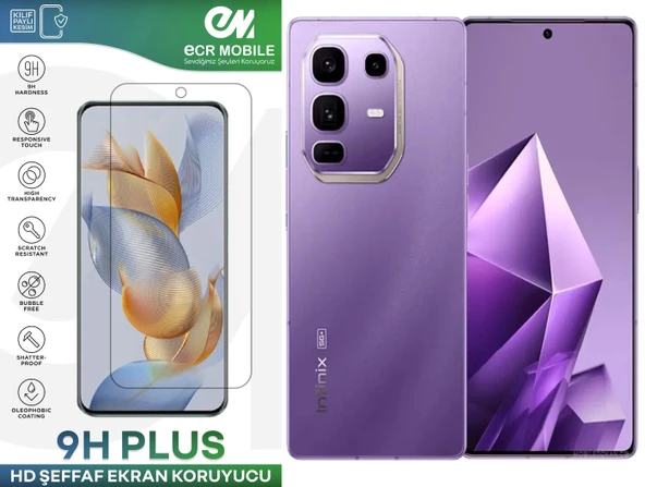 Infinix Note 50 Pro Plus Ekran Koruyucu 9H Esnek Nano Cam Tam Uyumlu Şeffaf ürün görseli 1