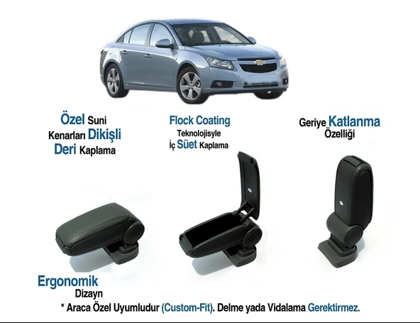 CRUZE ARACA ÖZEL KOL DAYAMA VİDASIZ KOLÇAK  2009 2010 2011 2012 ürün görseli 1