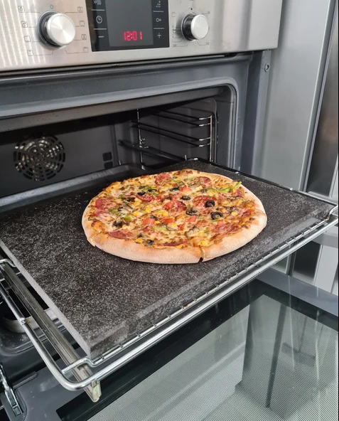 Doğal Bazalt Fırın Pişirme & Pizza Taşı -  30x40cm ürün görseli 1