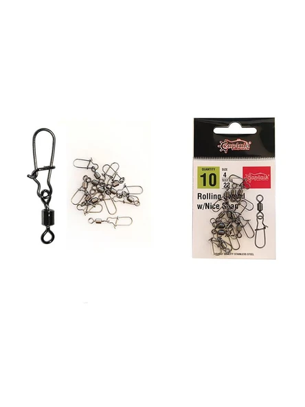 Captain 5029 Kilitli Klips Fast 10 Adet Paket Black Nikel ürün görseli 1