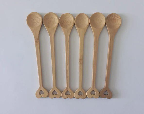 Ahşap Kaşık Kalp Desenli 14cm ürün görseli 1