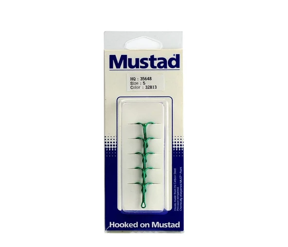 Mustad Hq:35648 No:5 Yeşil 3 Lü İğne ürün görseli 1