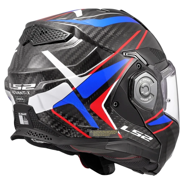 LS2 ADVANT X KARBON FUTURE II BEYAZ-MAVİ KASK - Resim 5