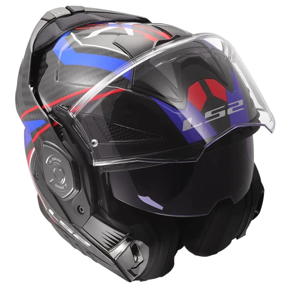 LS2 ADVANT X KARBON FUTURE II BEYAZ-MAVİ KASK - Resim 10