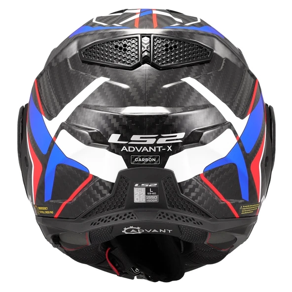 LS2 ADVANT X KARBON FUTURE II BEYAZ-MAVİ KASK - Resim 4