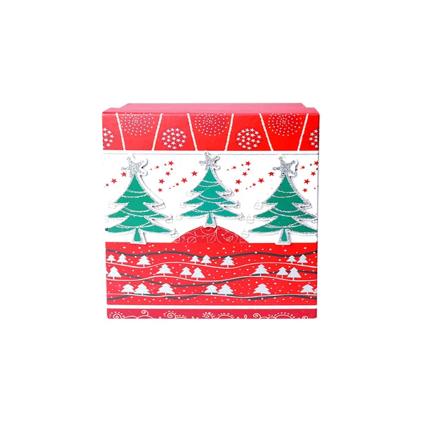 Yılbaşı Çam Ağacı Motifli Hediye Kutusu 8x6 cm ürün görseli 1