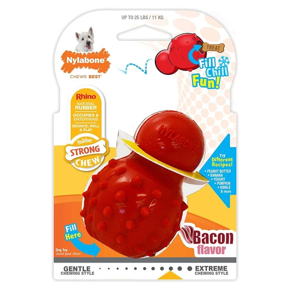 851882-Nylabone Domuz Aromalı Köpek Kemirme ve Ödül Topu Xs ürün görseli 1