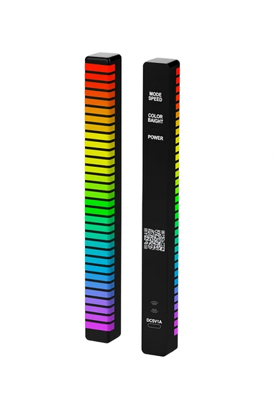 Sese Duyarlı RGB LED Işık Şerit Müzik Ritmine Göre Renk Değiştiren Ambiyans Aydınlatma Otomatik Efektli Dekoratif Işık Sistemi ürün görseli 1