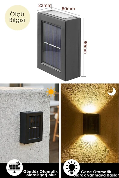 Solar Aplik Çift Taraflı Lamba - Resim 3