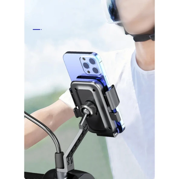 360° Dikiz Aynası Bisiklet Motosiklet Telefon Tutucu ürün görseli 1