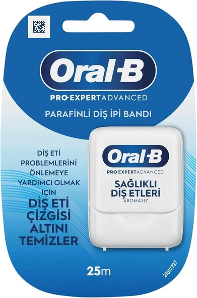 Oral-B Pro-Expert Advanced Parafinli Diş İpi Bandı 25m ürün görseli 1