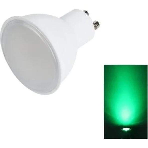 Fuji Led 5W Yeşil LED Ampul GU10 Çanak Tip A+ Enerji Verimli Dekoratif Lamba ürün görseli 1
