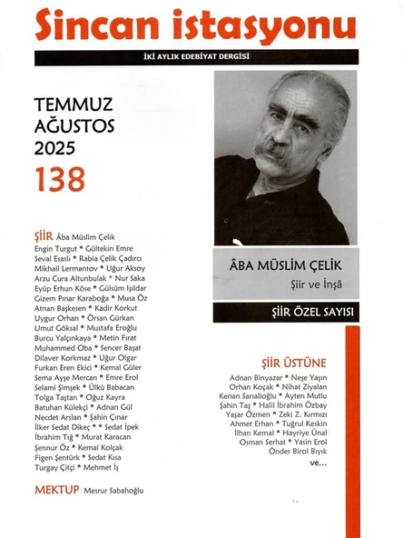 Sincan İstasyonu Dergi 138.Sayı Temmuz-Ağustos 2025 ürün görseli 1