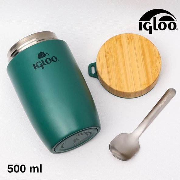 Igloo Bamboo Food Jar 500ml Yemek Termosu Matara - Resim 3