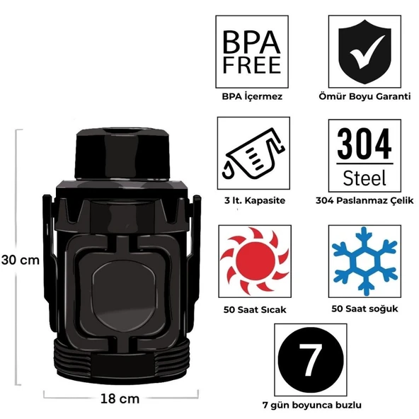 Igloo Big Barrel 3 Litre Termos 3 Litre Matara - Resim 2