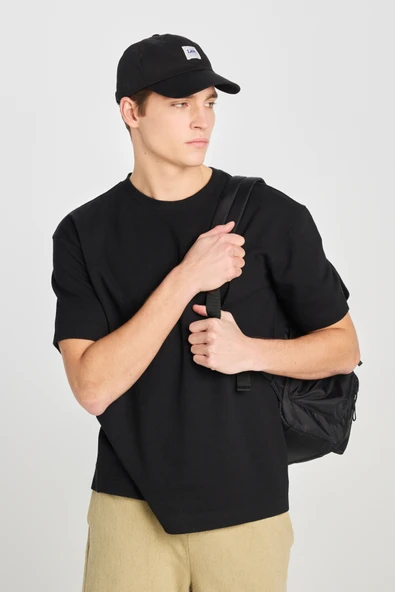 Lee Erkek Relaxed Fit Geniş Kesim Bisiklet Yaka Pamuklu T-Shirt ürün görseli 1