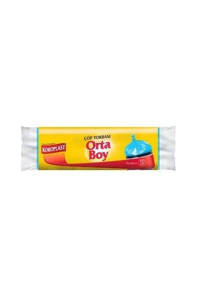 Koroplast 15'li Çöp Poşeti Orta Boy 55*60 Cm ürün görseli 1