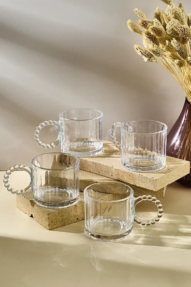 Ringo Line 4'lü Boncuk Kulplu 200ml Kupa ürün görseli 1