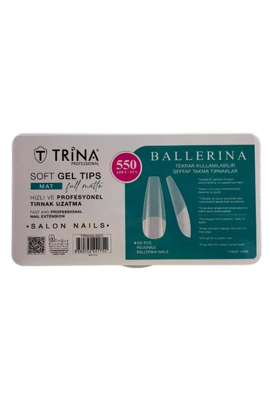 Trina Profesyonel Soft Jel Mat Tırnak 550'li Paket Ballerina ürün görseli 1