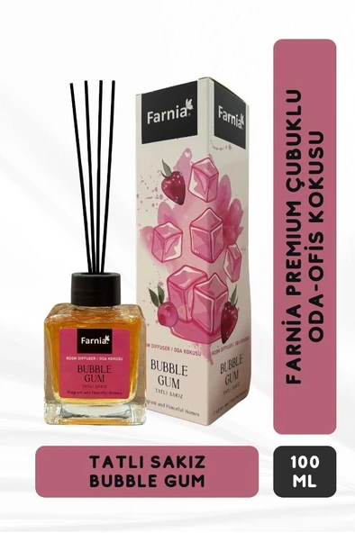 Farnia Premium Çubuklu Oda ve Ofis Kokusu 100 Ml Tatlı Sakız Bubble Gum ürün görseli 1