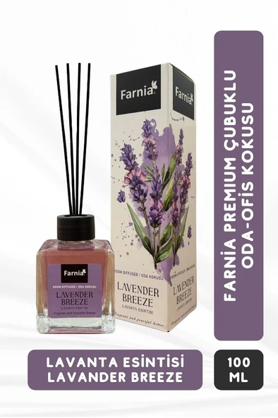 Farnia Premium Çubuklu Oda ve Ofis Kokusu 100 Ml Lavanta Esintisi Lavander Breeze ürün görseli 1