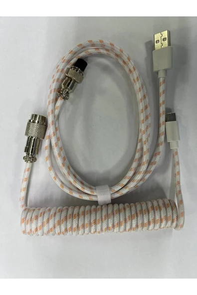 silabor Coiled Kablo, Sarmal Kablo, Mekanik Klavye Kablosu, Type C Usb Kablo [Oyuncu Klavyesi Kablosu] ürün görseli 1