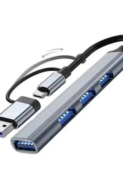 silabor Usb 3.0 Type-c Uyumlu 1xusb 3.0 3xusb 2.0 Hub Otg Çoğaltıcı ürün görseli 1