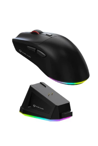 silabor Dark Alien X1 Light Tri Mode Wired Wireless Gaming Mouse PAW3311 59 Gram Şarj İstasyonu ürün görseli 1