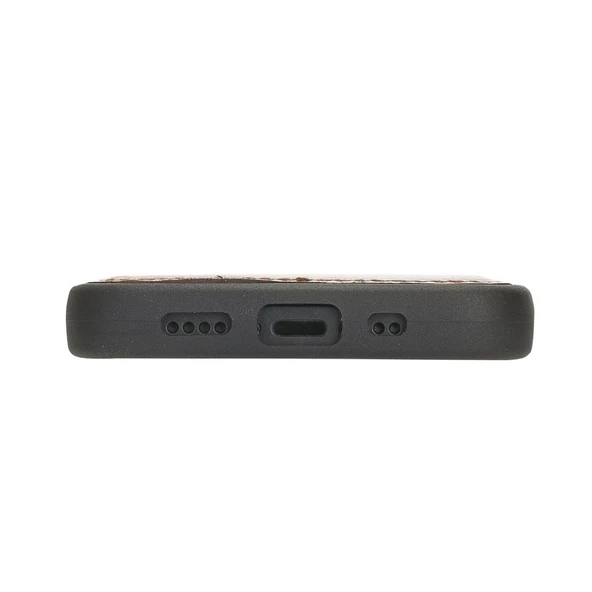 Apple iPhone 12 mini Uyumlu Deri Arka Kapak RST2EF Taba - Resim 4