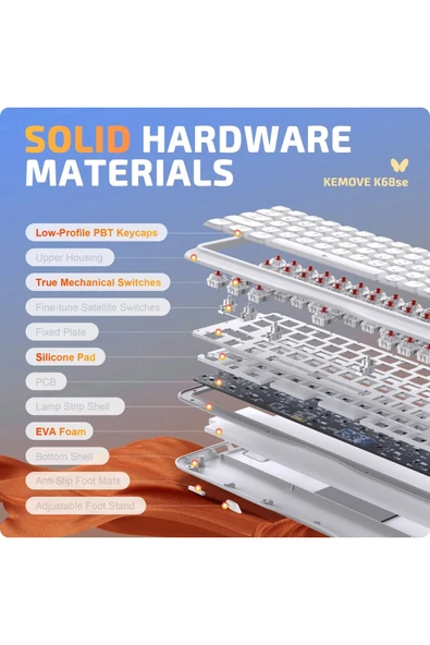 KEMOVE K68se Gaming Mechanical Keyboard ürün görseli 1