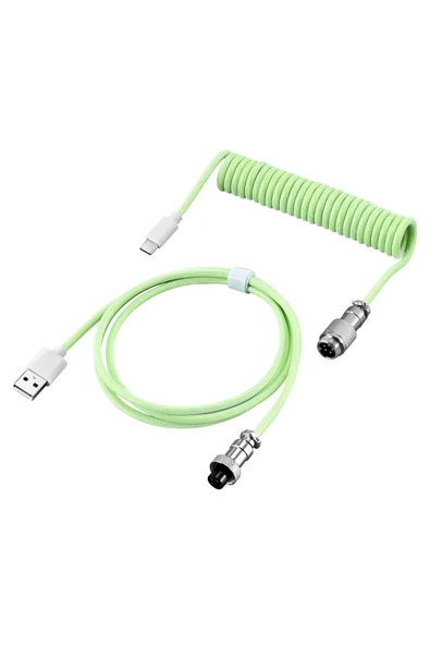 silabor Coiled Kablo, Sarmal Kablo, Mekanik Klavye Kablosu, Type C Usb Kablo [Oyuncu Klavyesi Kablosu] ürün görseli 1