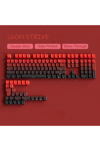 silabor GRADİENT Yan Baskı Klavye Tuşları Çift PBT Klavye Tuşları 130 key Kiraz MX KEYCAPS Oyun Klavyesi ürün görseli 1