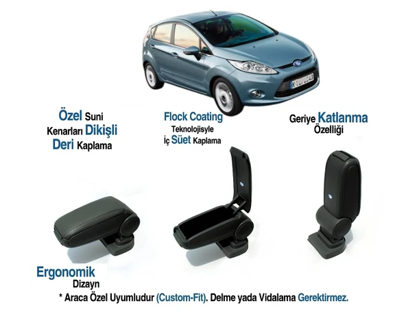FIESTA ARACA ÖZEL KOL DAYAMA CİVATASIZ KOLÇAK  2009 2010 2011 2012 2013 ürün görseli 1