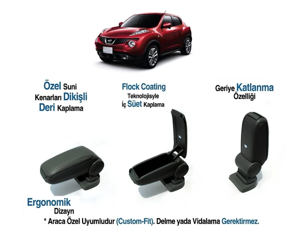 JUKE ARACA ÖZEL KOL DAYAMA VİDASIZ KOLÇAK 2010 2011 2012 2013 2014 2015 2016 2017 2018 ürün görseli 1