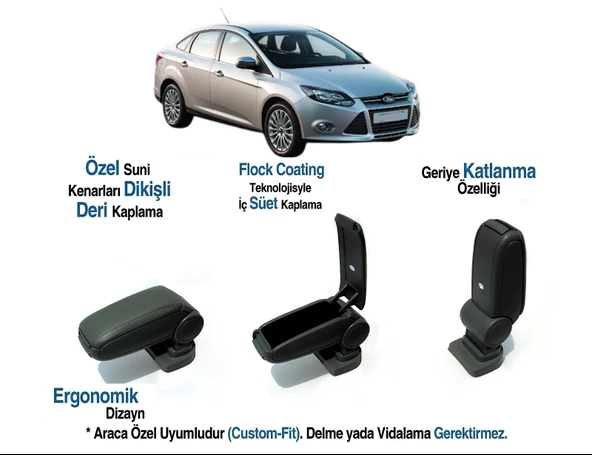 FOCUS III ARACA ÖZEL KOL DAYAMA VİDASIZ KOLÇAK  2012 2013 2014 2015 ürün görseli 1