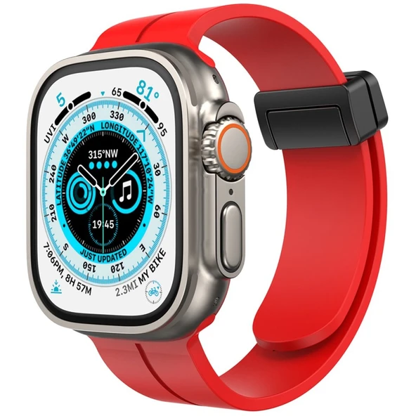 Apple Watch 38-40-41 MMUyumlu Mıknatıslı Silikon Kordon ürün görseli 1