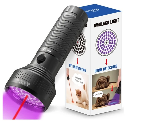 OTİRİLİO LF217U 51LED UV FENER VE LAZER POİNTER ürün görseli 1