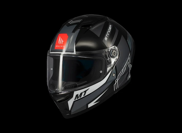 KASK MT STINGER TRON B12 PARLAK GRİ/SİYAH ürün görseli 1