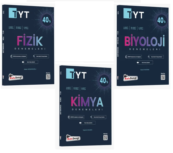 Kafadengi 2025 Tyt Fizik Kimya Biyoloji Branş Deneme Seti ürün görseli 1