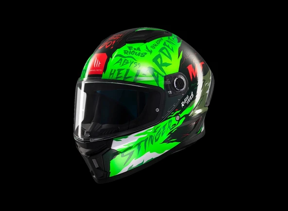 KASK MT STINGER ARDENT C6 PARLAK SİYAH/YEŞİL ürün görseli 1