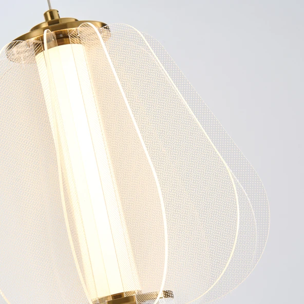 Hopps 18 Watt 3000K Elips Bakır Tekli Led Sarkıt Avize - Resim 4