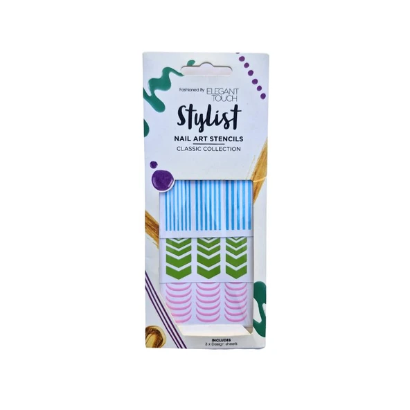 Elegant Touch Classic Tırnak Sticker Seti - 3'lü Renkli Tırnak Süsü ürün görseli 1