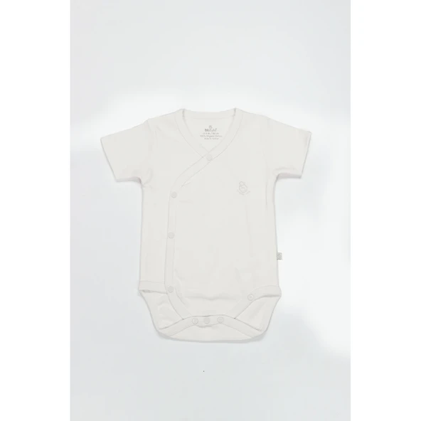Bistyle Organik Natural Basic Style Kruvaze Yarım Kol Body Bs17101 Ekru ürün görseli 1