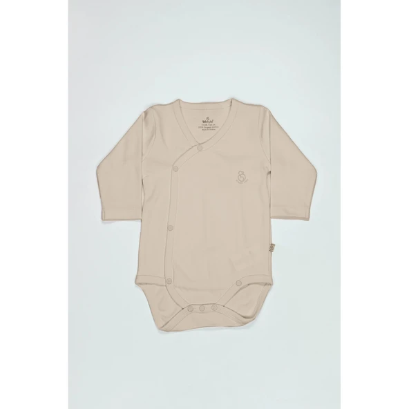 Bistyle Organik Natural Basic Style Kruvaze Uzun Kol Body Bs17102 Bej ürün görseli 1