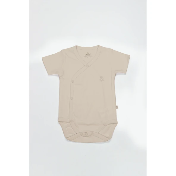 Bistyle Organik Natural Basic Style Kruvaze Yarım Kol Body Bs17101 Bej ürün görseli 1