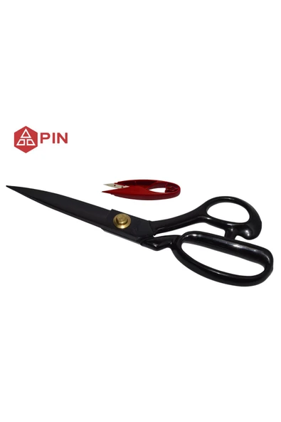 JANOME PIN Profesyonel Paslanmaz Çelik Siyah Terzi Makası 12" ürün görseli 1