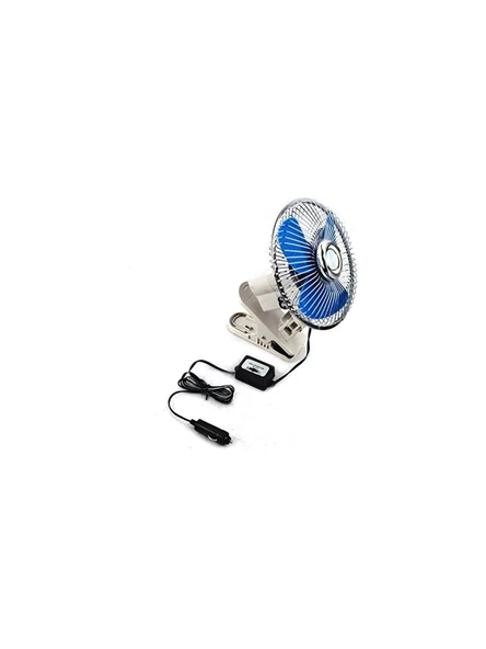 Carub BR6400404 12 Volt  10" Çakmak Fişli Mandallı Oto Vantilatör ürün görseli 1