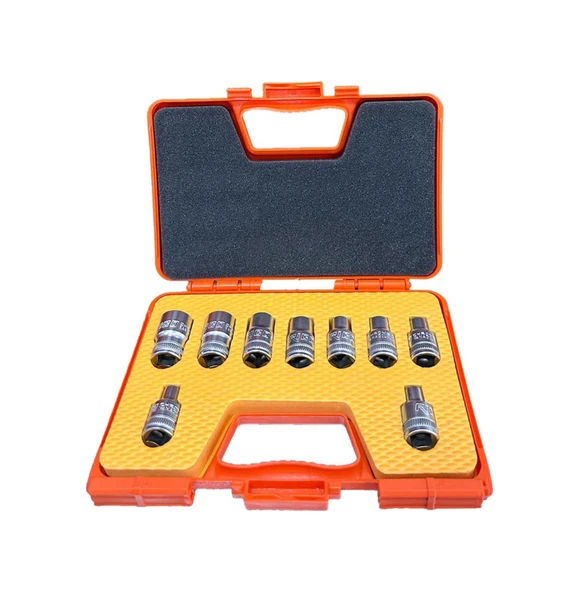 RİCO LOKMA TAKIMI TORX 1/2 9 PARÇA E DİŞİ  RC9010 ürün görseli 1