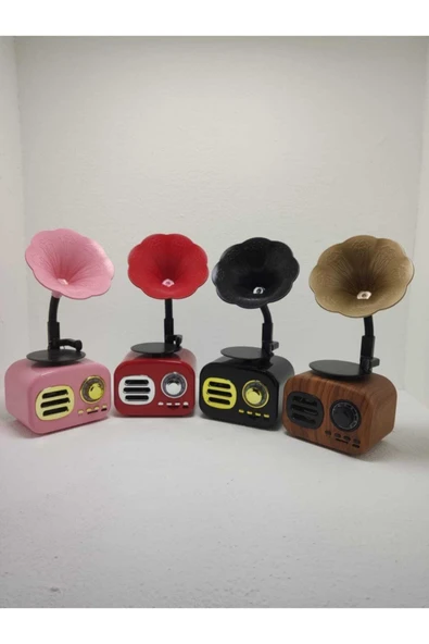 Proton Nostaljik Mini Bluetooth Radyo Gramafon Speaker - Resim 7